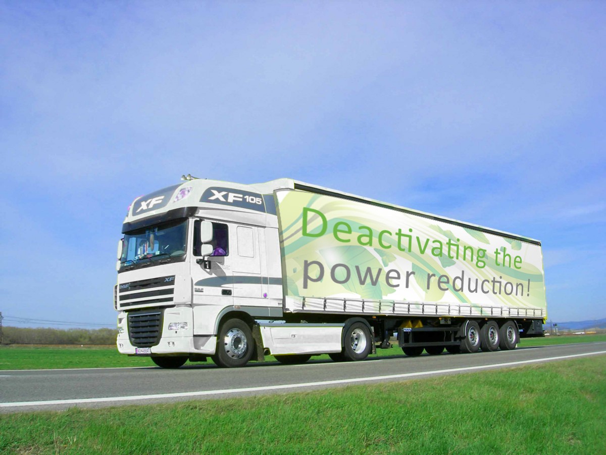 Deactivating the power reduction DAF EURO5 Series